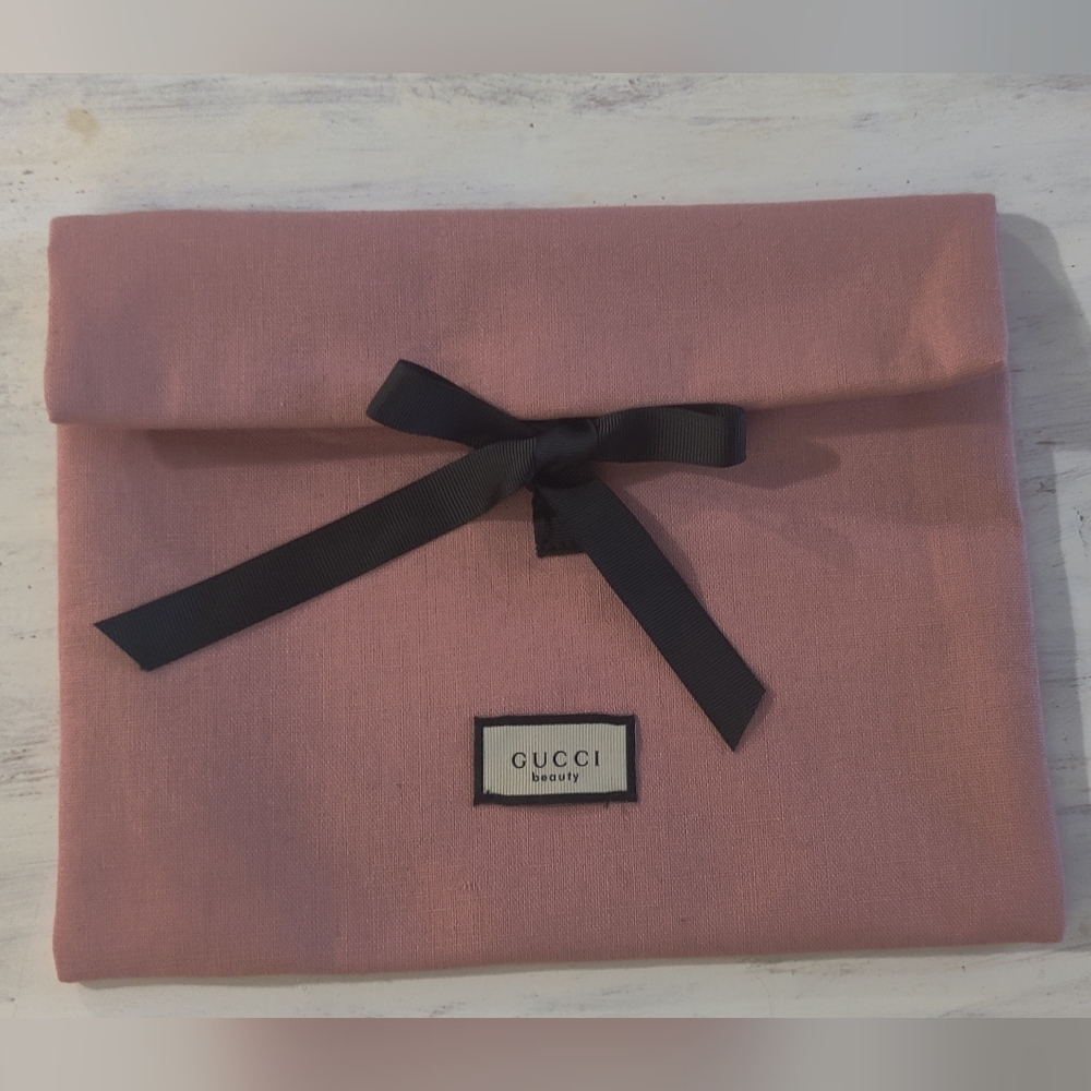 Gucci Pink Pouch with Black Bow